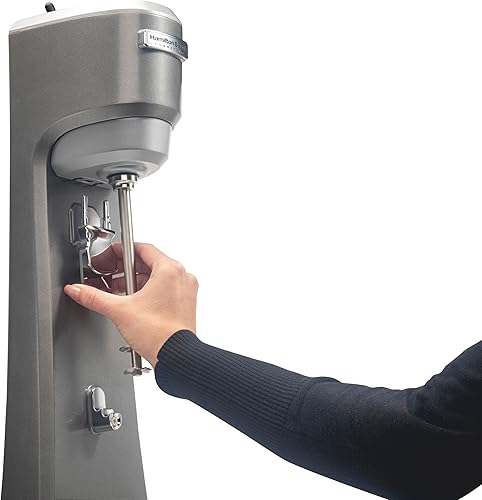 Miniatura 25 de Hamilton Beach Commercial HMD200R Mezclador de bebidas de un solo husillo, motor universal de 3 velocidades, operación manos libres, certificado NSF