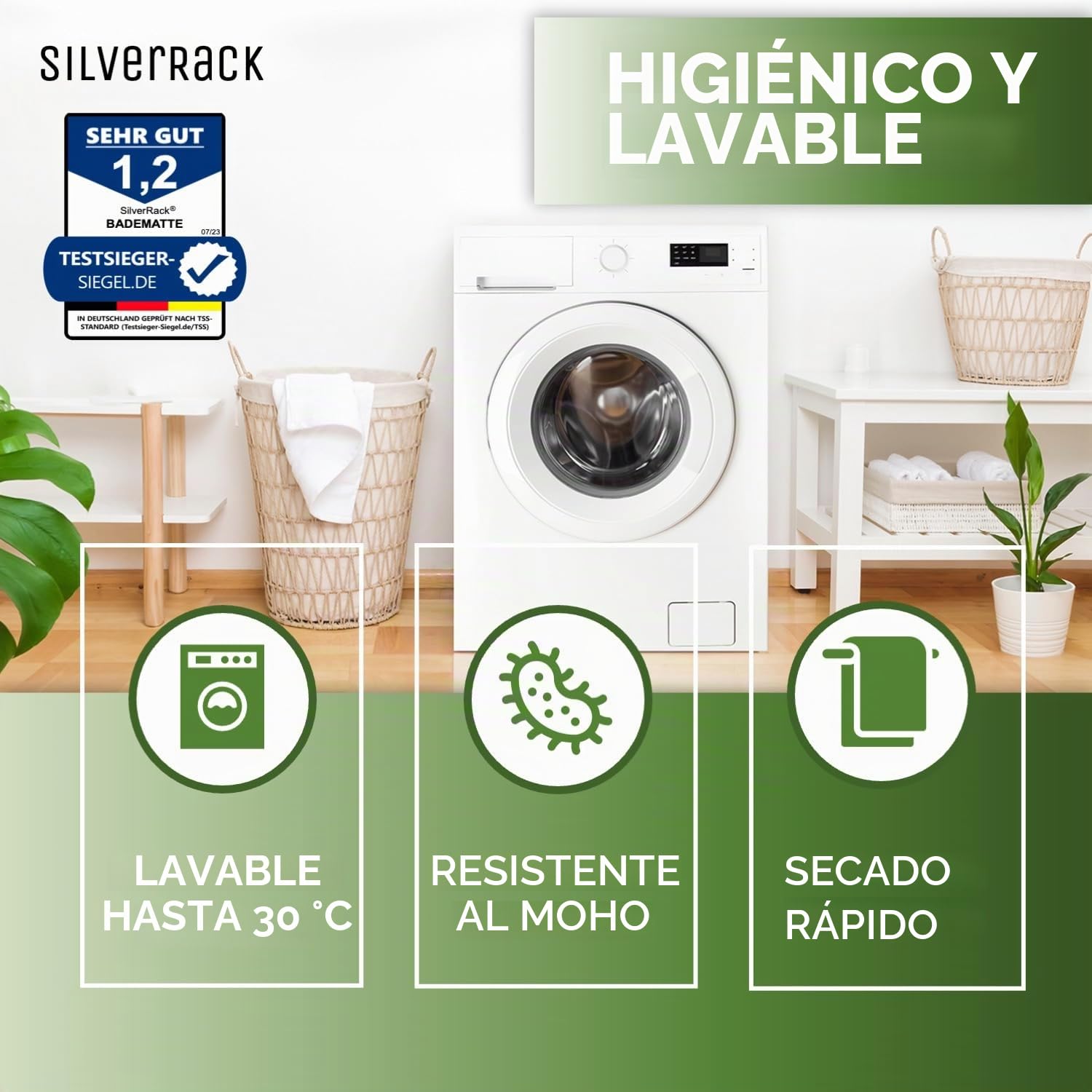 SilverRack Alfombrilla de baño 88x40 cm (Transparente ROMBOS) - Alfombrilla de baño antideslizante BPA libre para niños y bebés - Alfombrilla de ducha resistente al moho y lavable a máquina