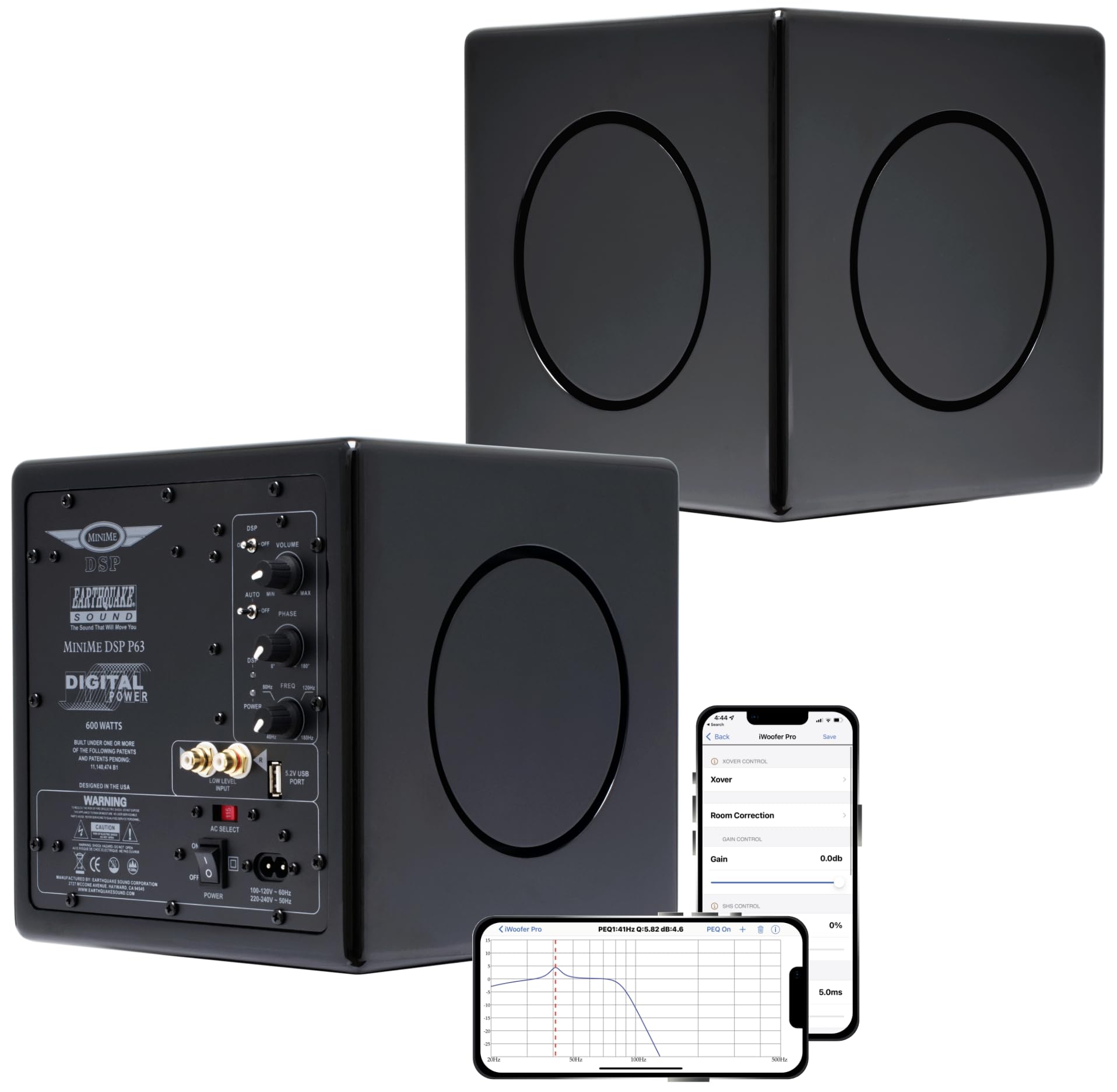 Amazon.co.jp: EARTHQUAKE Sound MiniMe DSP P63B 6.5インチ