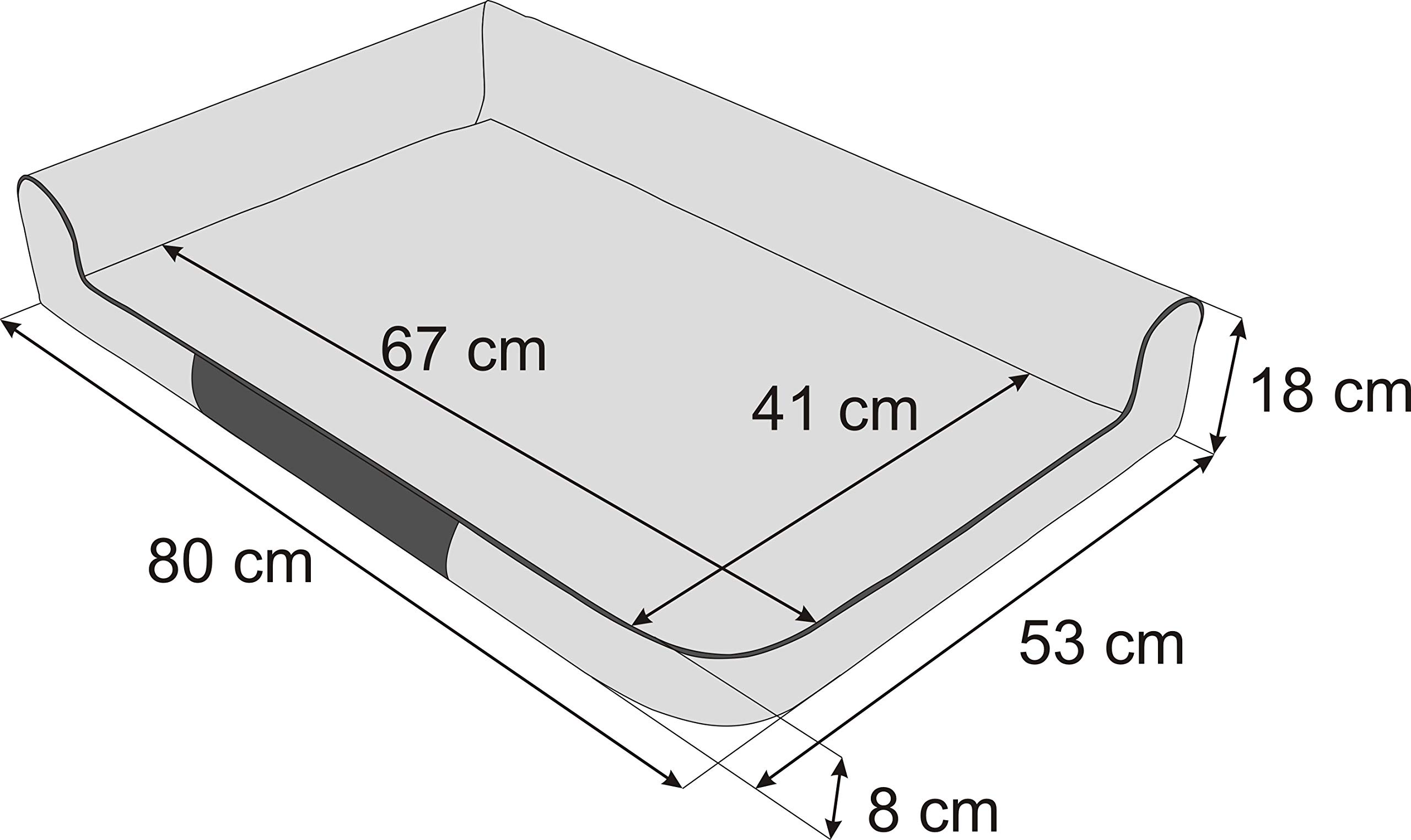 Cama para perros, sofá para perros, cojín para perros, espacio de descanso, colchón, caseta para perros, cesta para perros, accesorio para perros, 80 x 53 cm