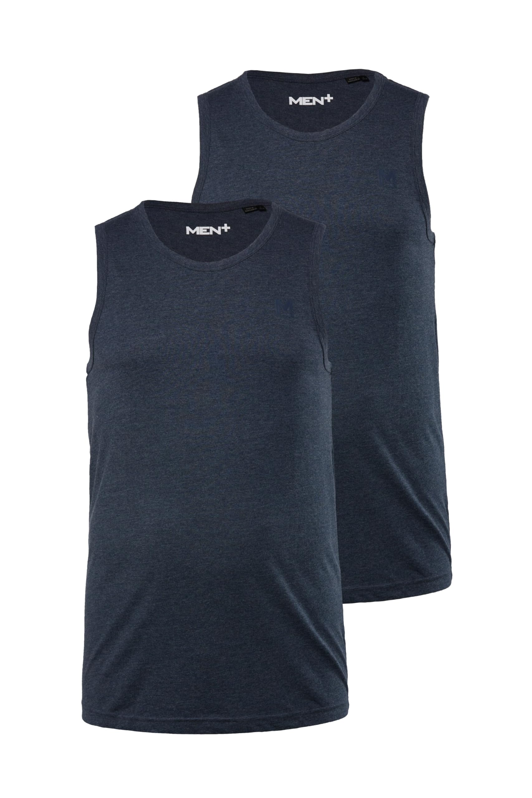 Men Plus Herren große Größen Übergrößen Menswear L-8XL Tanktop, Basic, 2er-Pack, Rundhals 836305