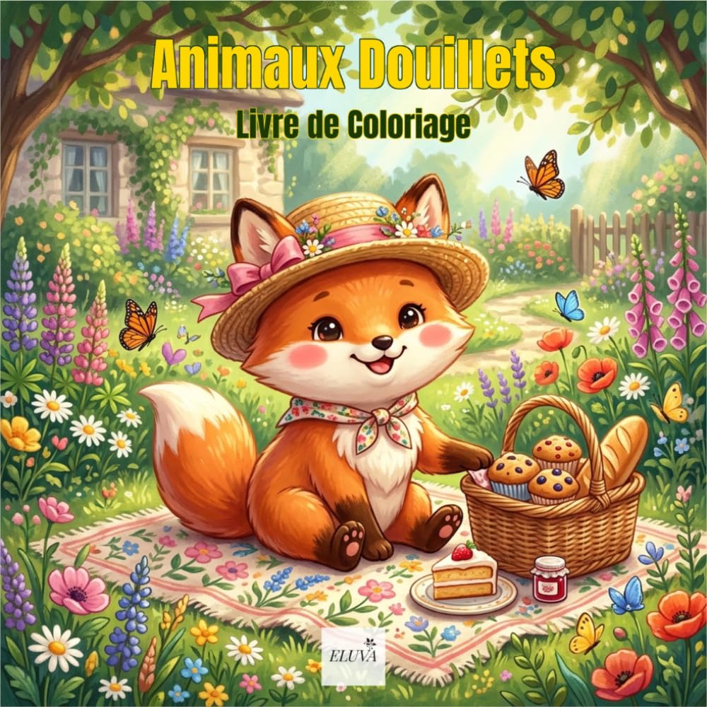 Cozy Animals — Animaux Douillets — Livre de Coloriage pour Adultes et Ados: 60 illustrations kawaii d’animaux mignons — thé, lecture, jardinage et détente anti-stress