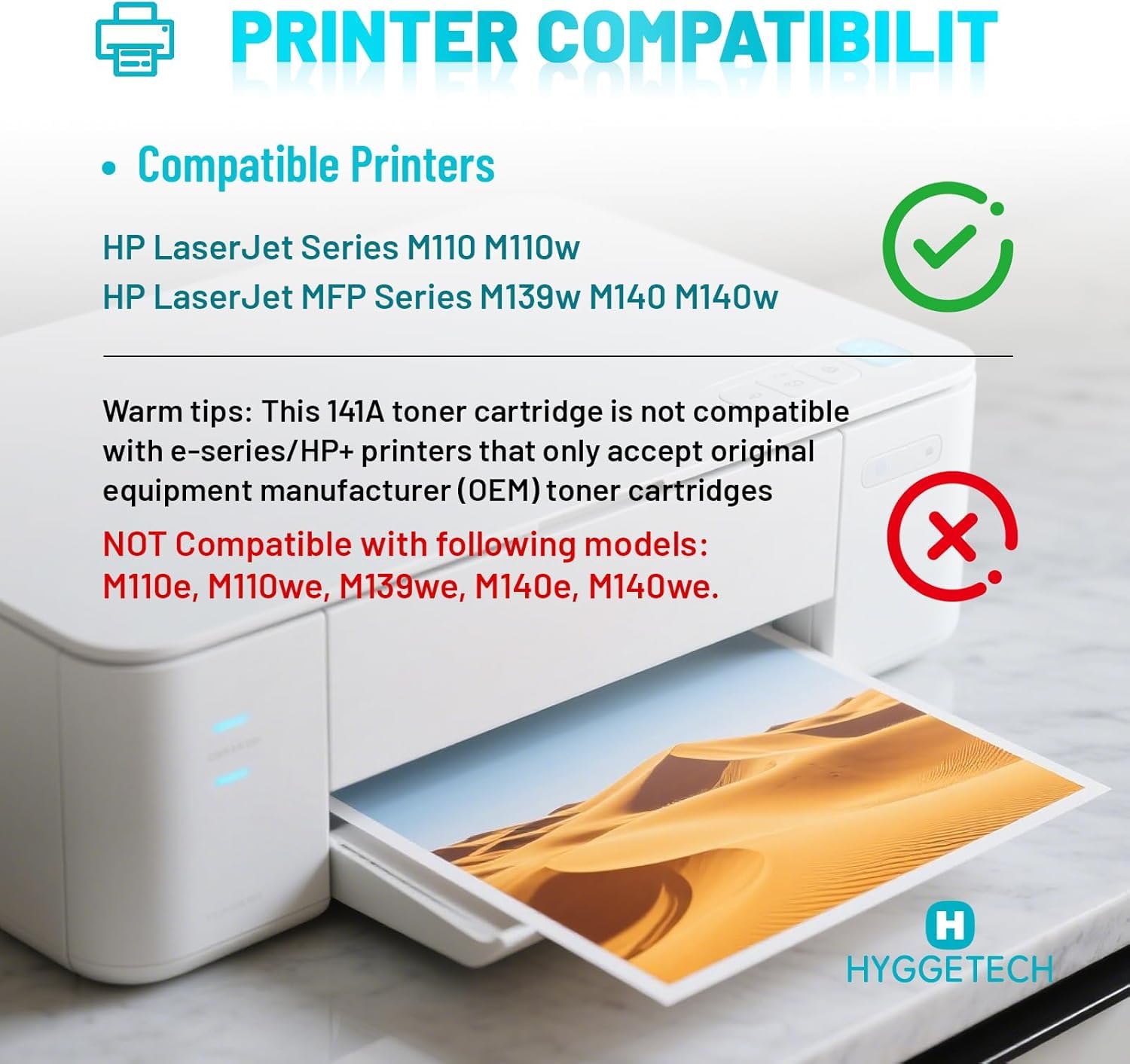 141A Toner Cartridges with Chip Replacement for HP 141A W1410A Toner Cartridges 141X W1410X Toner Work with HP LaserJet M110w M110 MFP M139 M139w M140 M140w Printer (2Black) — view 2