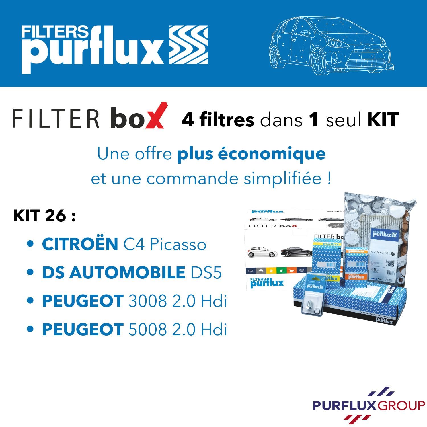 PURFLUX KIT26 Kit de filtres