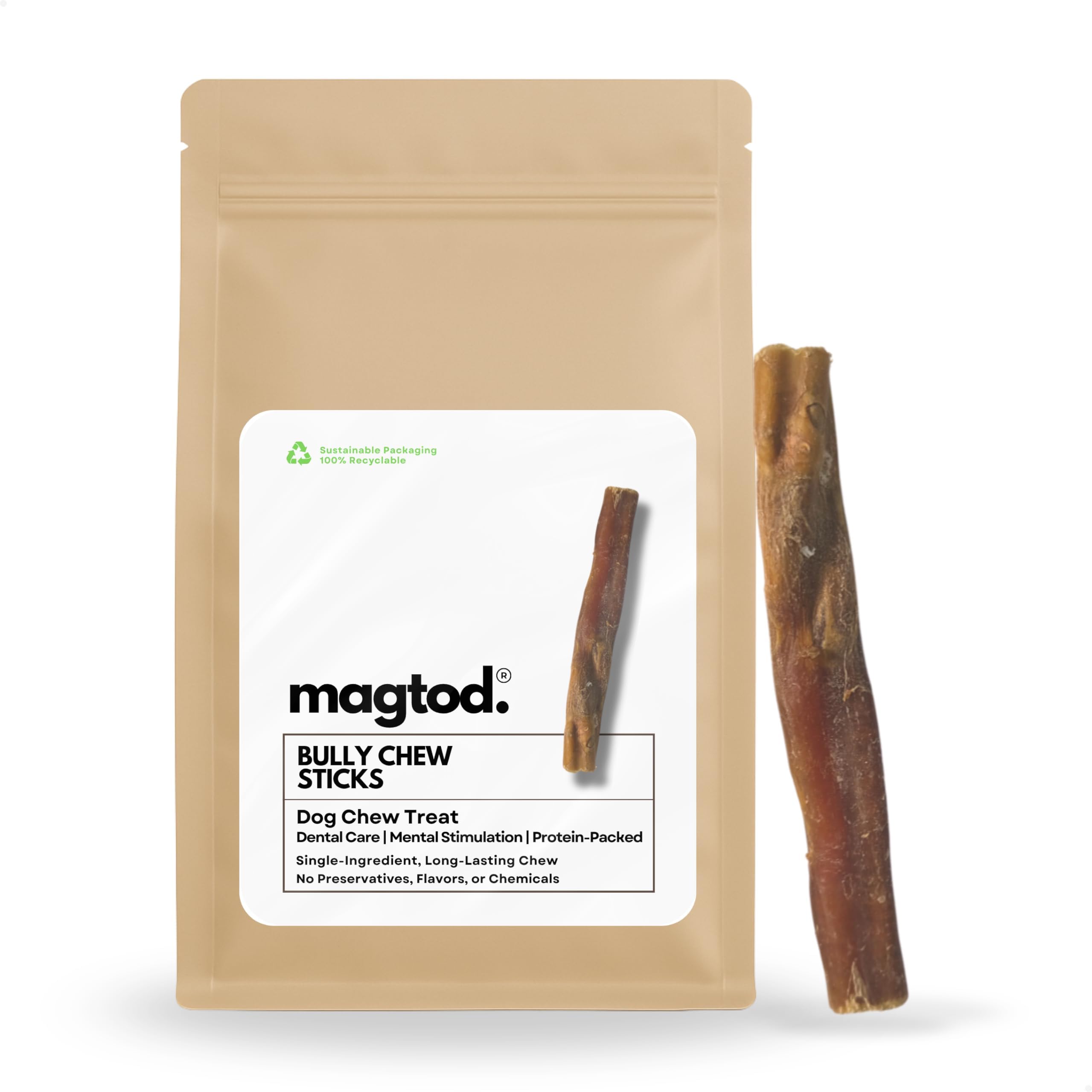 Bully Chew Sticks for Dogs | 100% Natural Dog Chew Stick | Long Lasting Chew | High in Protein | Single Ingredient | No Preservatives | Ethically Sourced | Thick 150g