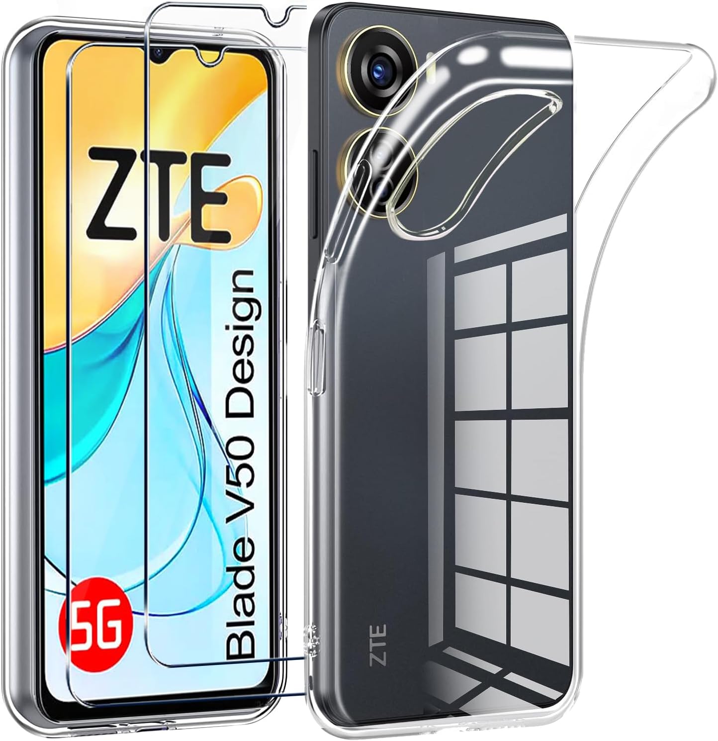Custodia Per ZTE Blade A75 5G - Silicone Trasparente, Ultra Sottile, Anti-Graffio E Antiurto - Foto 6
