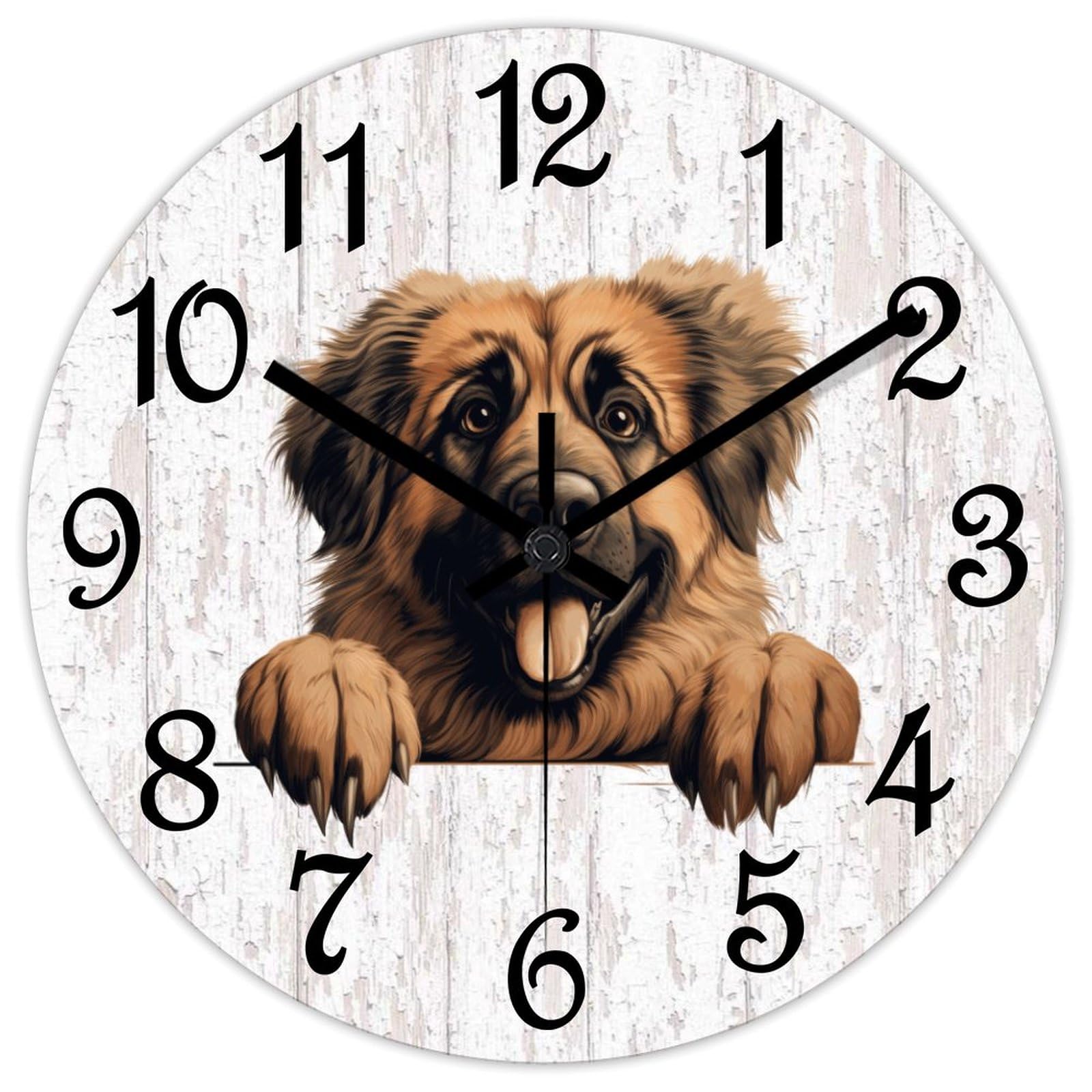 Horloge murale fonctionne avec piles en bois précise et sans bruit