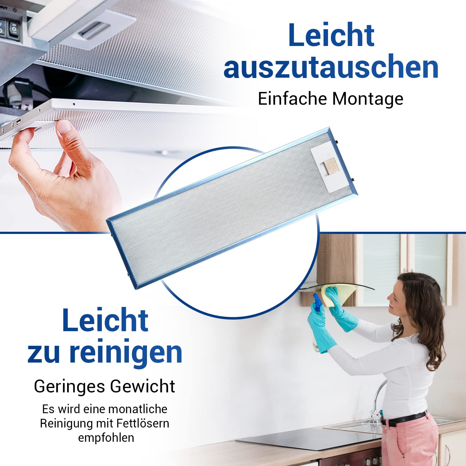 VIOKS 2x Fettfilter Dunstabzugshaube Ersatz für AEG Filter 405534414/9