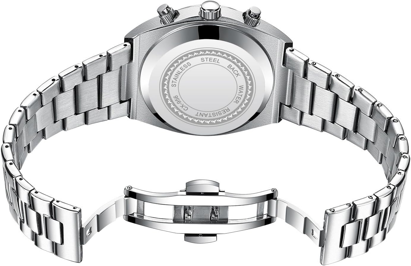 Reginald Watches for Men Casual Fashion Business Quartz Chronograph Watch Stainless Steel Waterproof Sport Watch - Image 6