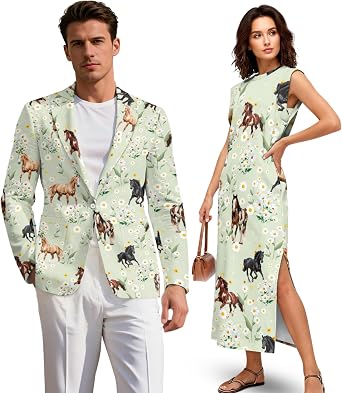 TOADDITDO Couples Matching Outfits Optional Mens Wedding Blazers Casual Dress for Women Matching Cruise Outfits for Couples