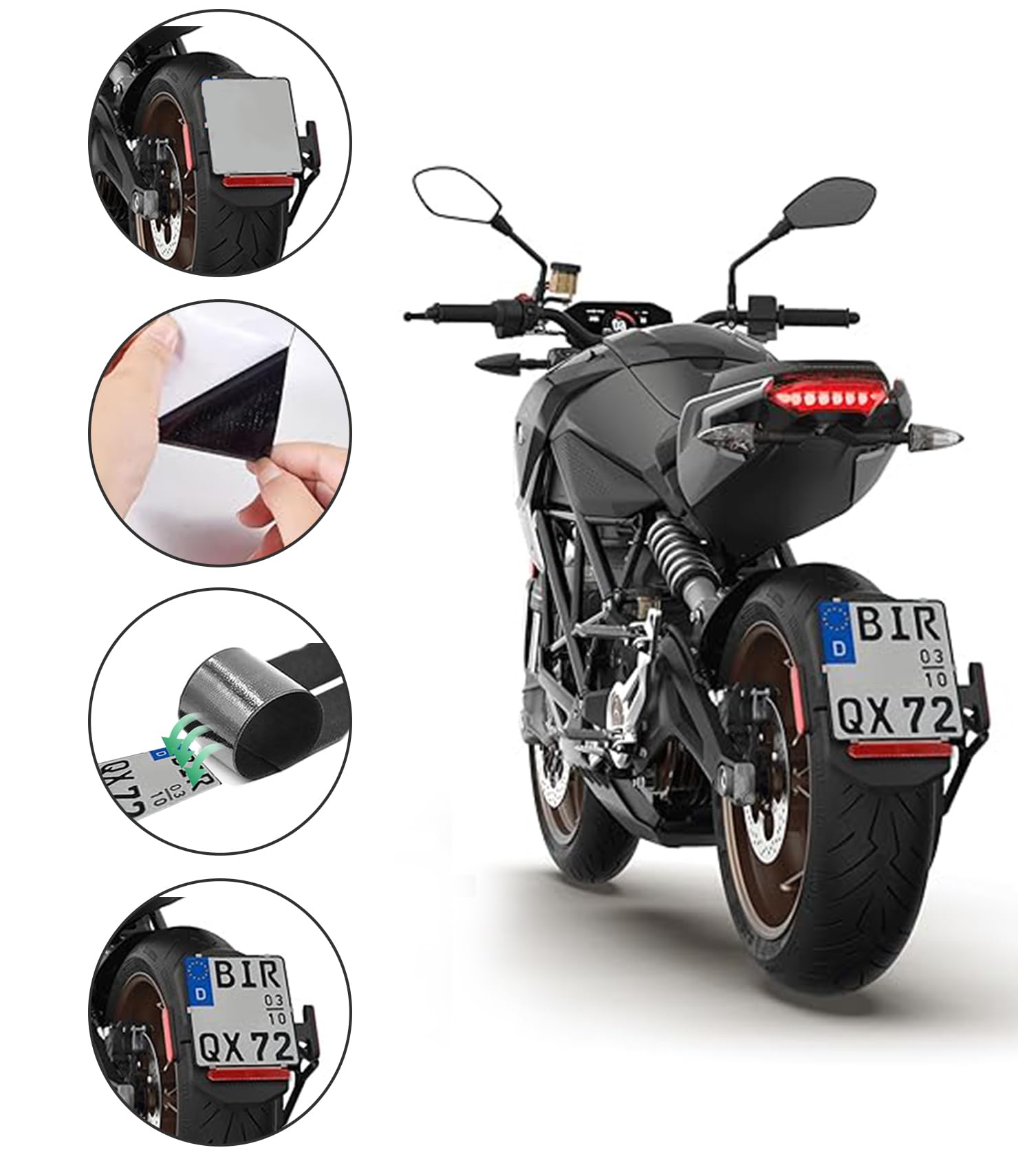 Motorcycle License Plate Holder 180 X 200 Mm