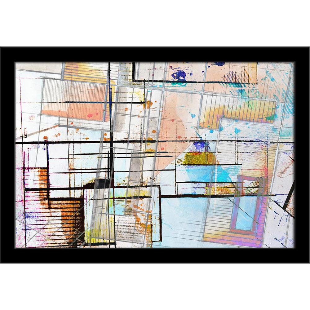 ArtzFolio Abstract Art D8 | Paper Wall Poster Black Frame with Acrylic Glass | 19 x 13 inch (48 x 33 cms)