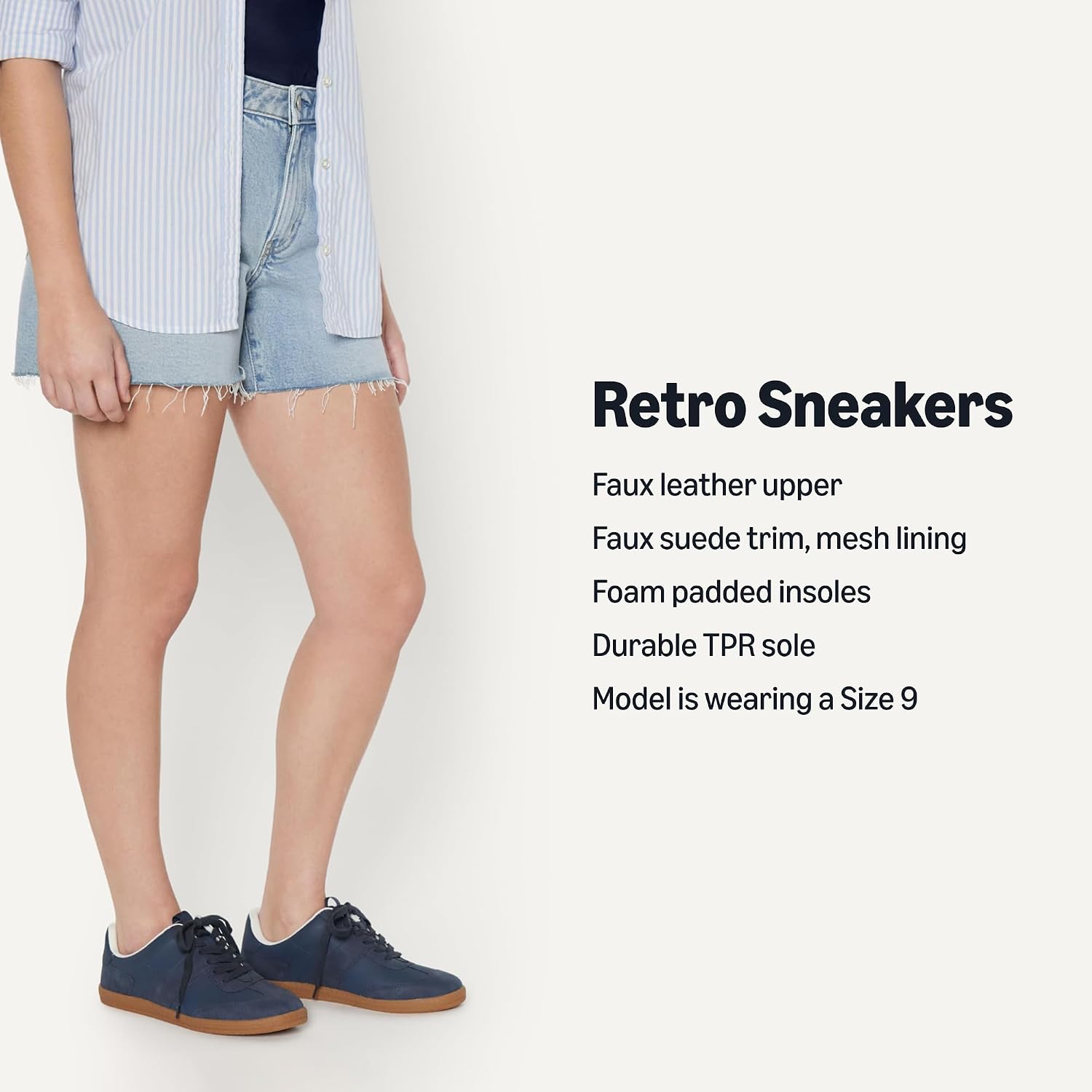 Amazon Essentials Women's Low Top Retro Sneaker with Padded Collar image 3