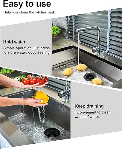 Miniatura 6 de BOTEMY Tapón extendido para la cesta de eliminación de basura, brida de fregadero de cocina de acero inoxidable 304 profundo para agujero de drenaje