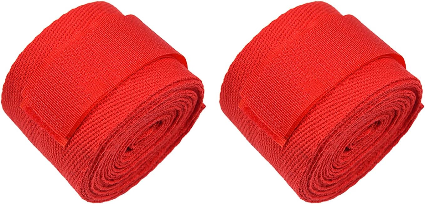 2 Pieces Cotton Boxing Wraps Elastic Boxing Hand Wraps Boxing Gloves Wrist Compression Bandage Bulk Martial Arts Sports Handwraps for Muay Thai MMA Kickboxing Training Gym - 3 Colors,138 inches