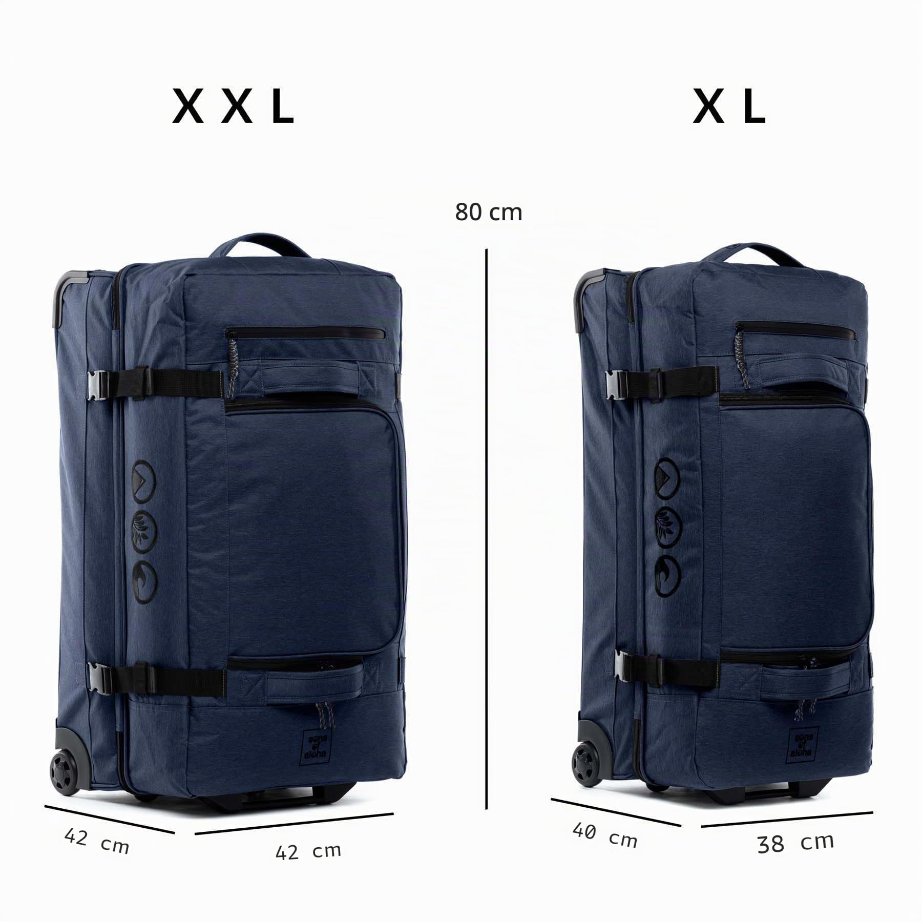 Borsa da viaggio sostenibile PET riciclato KANE │ valigia sportiva trolley da viaggio uomo donna, da PET riciclato │ bagaglio resistente con 2 ruote fatto a mano