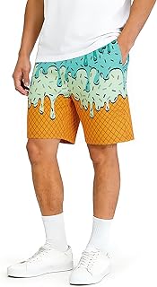 CozopleMen's Mesh Athletic Gym Shorts Graphic Quick Dry Workout Shorts for Basketball Running