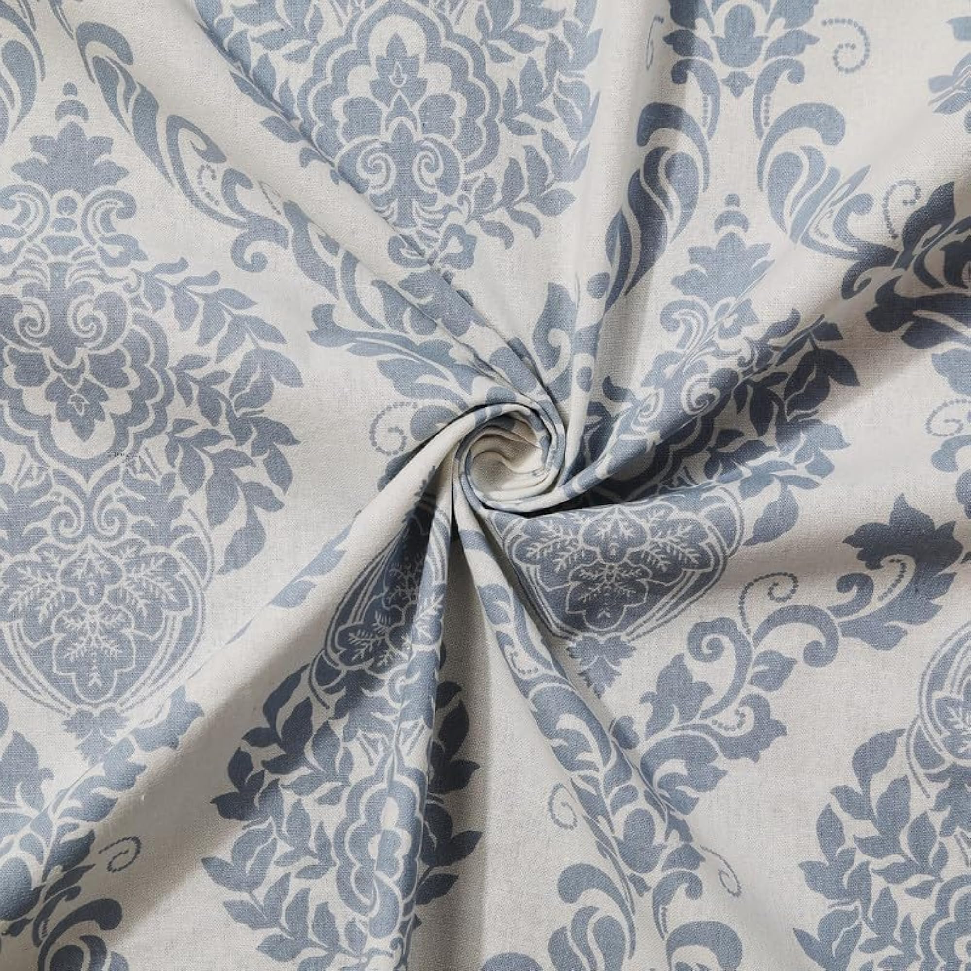 Cotton Dining Table Cover for 4 Seater, Damask Design
