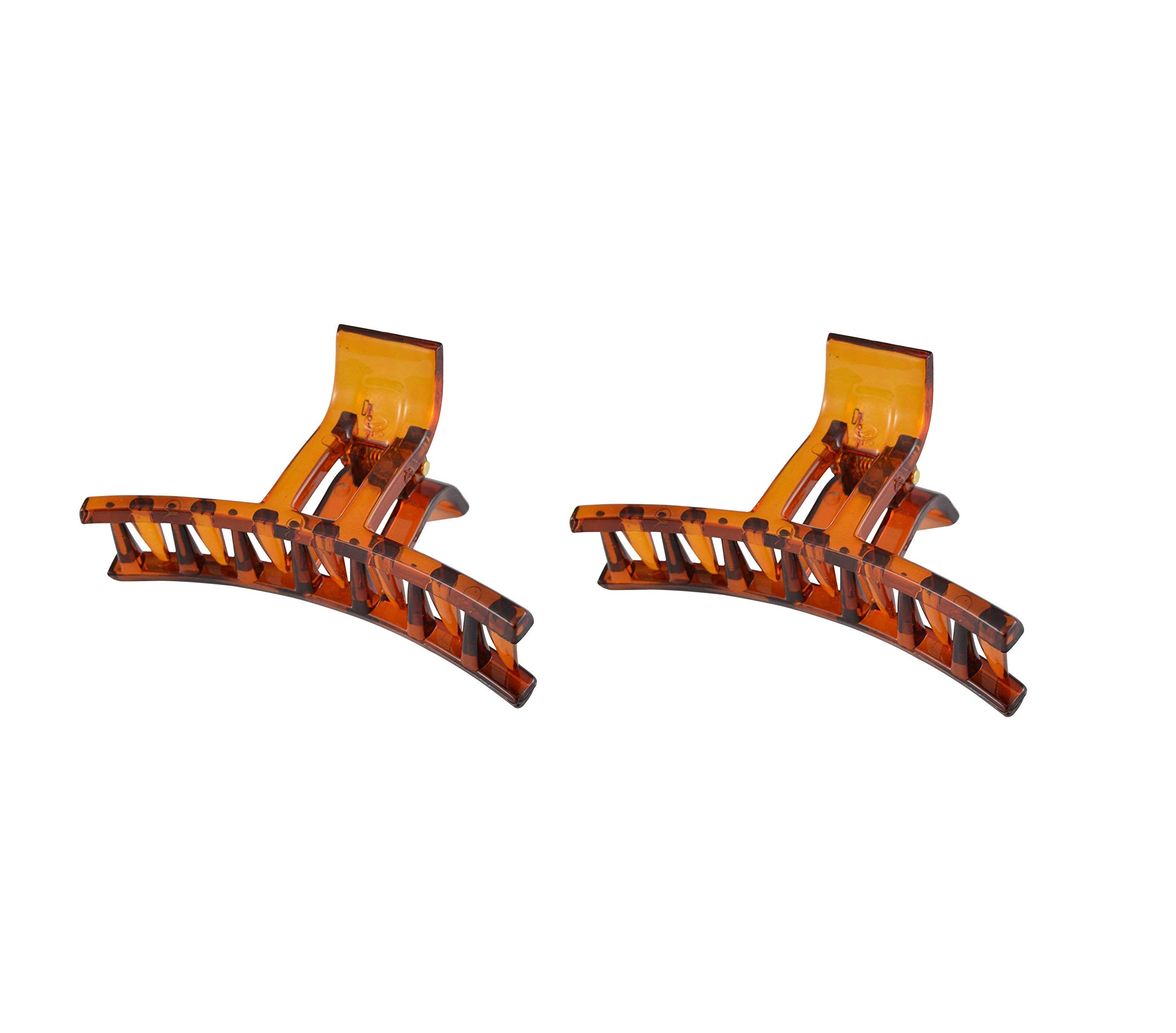 BIRDWARE Hair Clips Big-Size Black & Multi Color Imported Rubber Acrylic Material Stone Butterfly Hair Clips For Women (Pack of 2 Pc) | Hair Clutchers