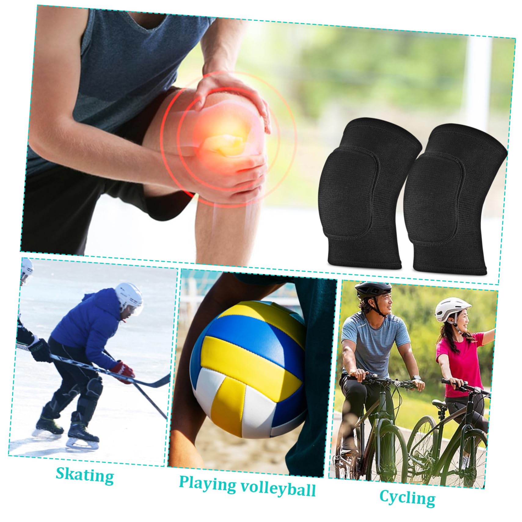 AUTSUPPL Dance Pads Volleyball Elbow Knee Pads Protective Cover for Women Stretchy and Non-Slip