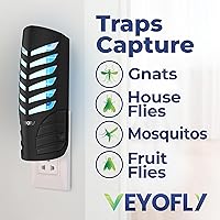 Vista 11 de VEYOFLY Trampas para Moscas de Frutas para Interiores, Trampa para Moscas Interior, (2 Dispositivos + 6 Recargas) Atrapamoscas Interior, Trampas