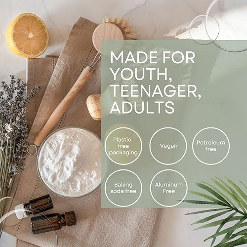 Miniatura 6 de Desodorante natural de bicarbonato de sodio sin aluminio, protección contra olores las 24 horas, paquete sin plástico, aroma a salvia dulce, el