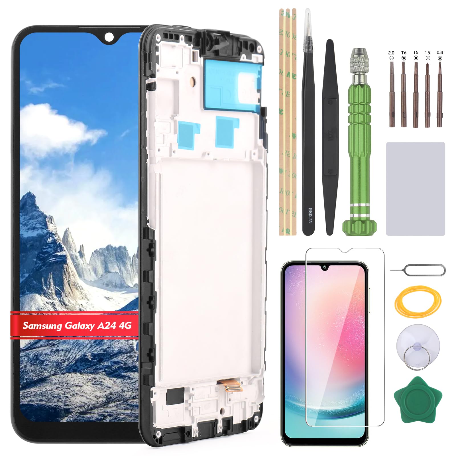 Screen for Samsung Galaxy A24 4G LCD Display Replacement for Samsung Galaxy A24 4G SM-A245F Incell Touch Screen Digitizer Assembly