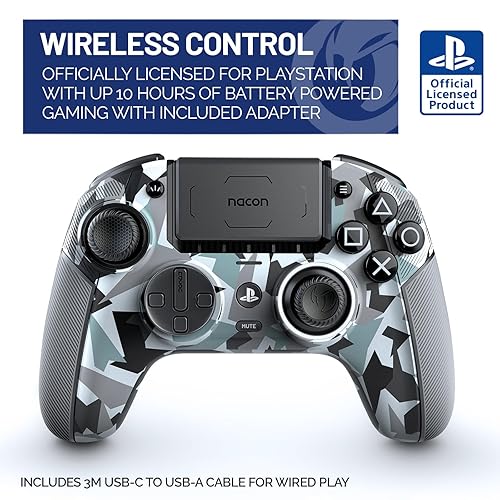 Miniatura 2 de NACON Revolution 5 Pro Officially Licensed PlayStation Wireless Gaming Controller for PS5 / PS4 / PC - Hall Effect, Trigger Stops, Mappable Buttons,