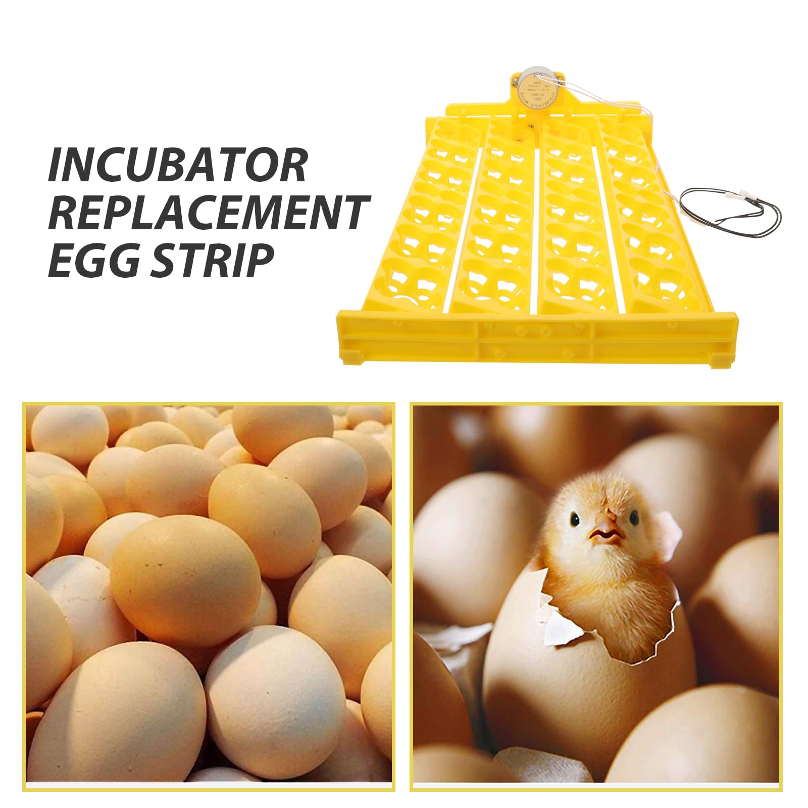 Happyyami Bandeja Giratoria Automática Para Huevos Incubadora Volteador Seguro Y Reutilizable Para Gallinas Patos Codornices Con Motor Integrado 15.74X9.84X0.78In