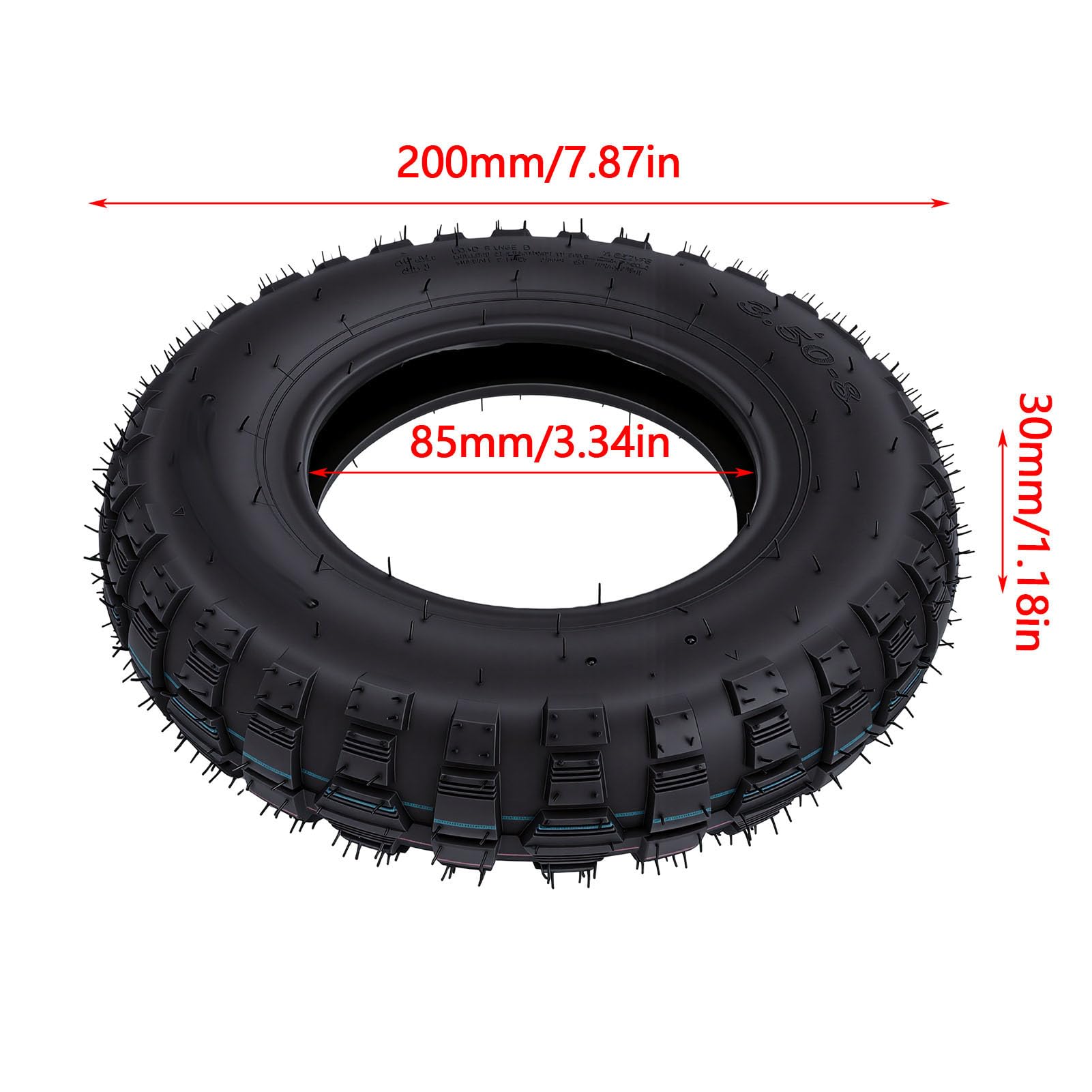 aqxreight Pneumatico Esterno per .50-8 4PR, Pneumatico da Fuoristrada con Carcassa Rinforzata 4 Ply e Gomma Anti Usura per Mini Bike Pit Bike