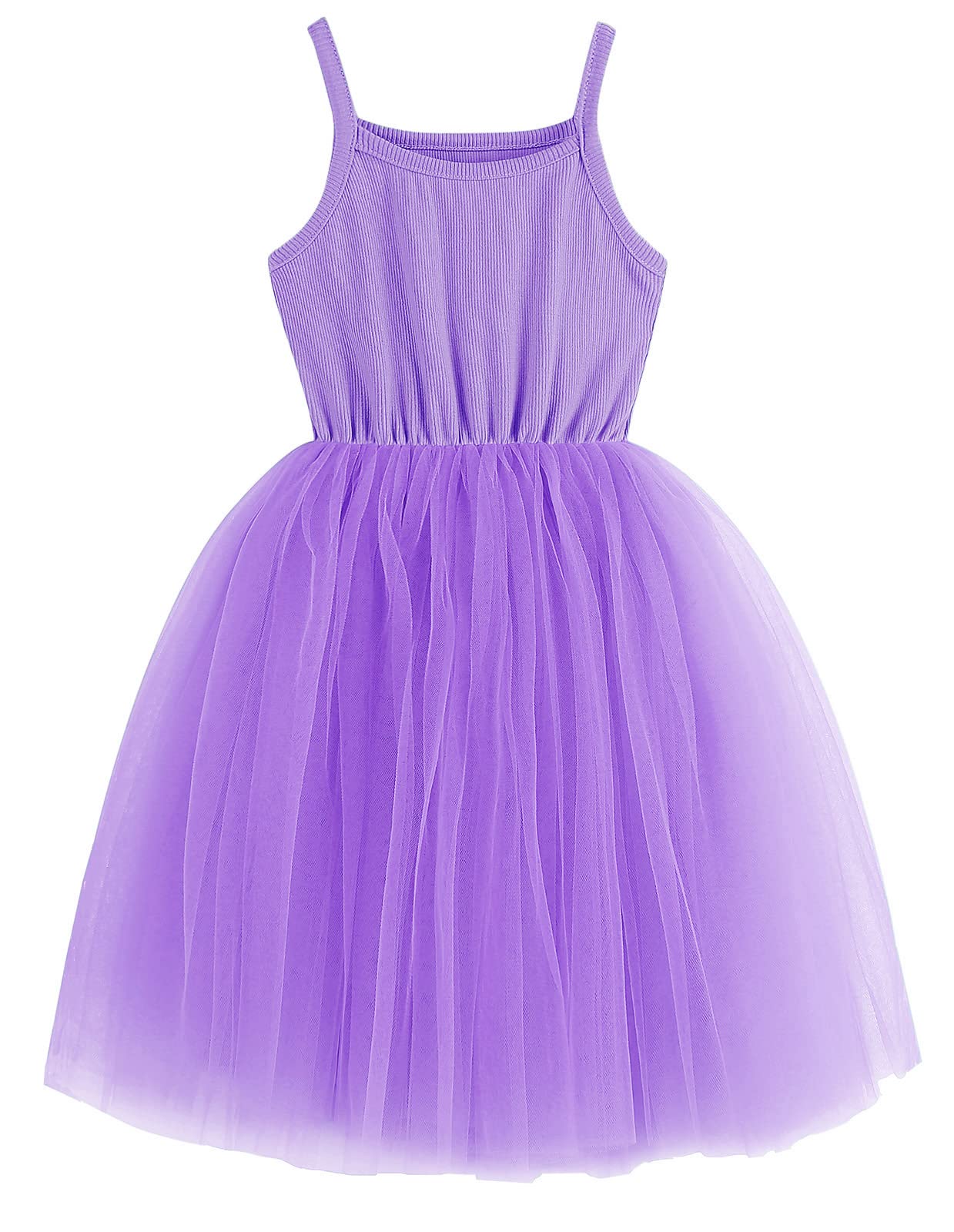 GSVIBK Baby Girls Tutu Dress Sleeveless Toddler Cotton Tulle Skirt Princess Party Prom Dresses