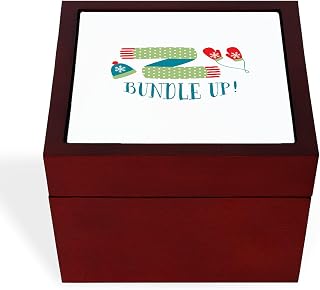 CafePress Bundle Up Memory Keepsake Jewelry Box, 5"x5"x3.75"