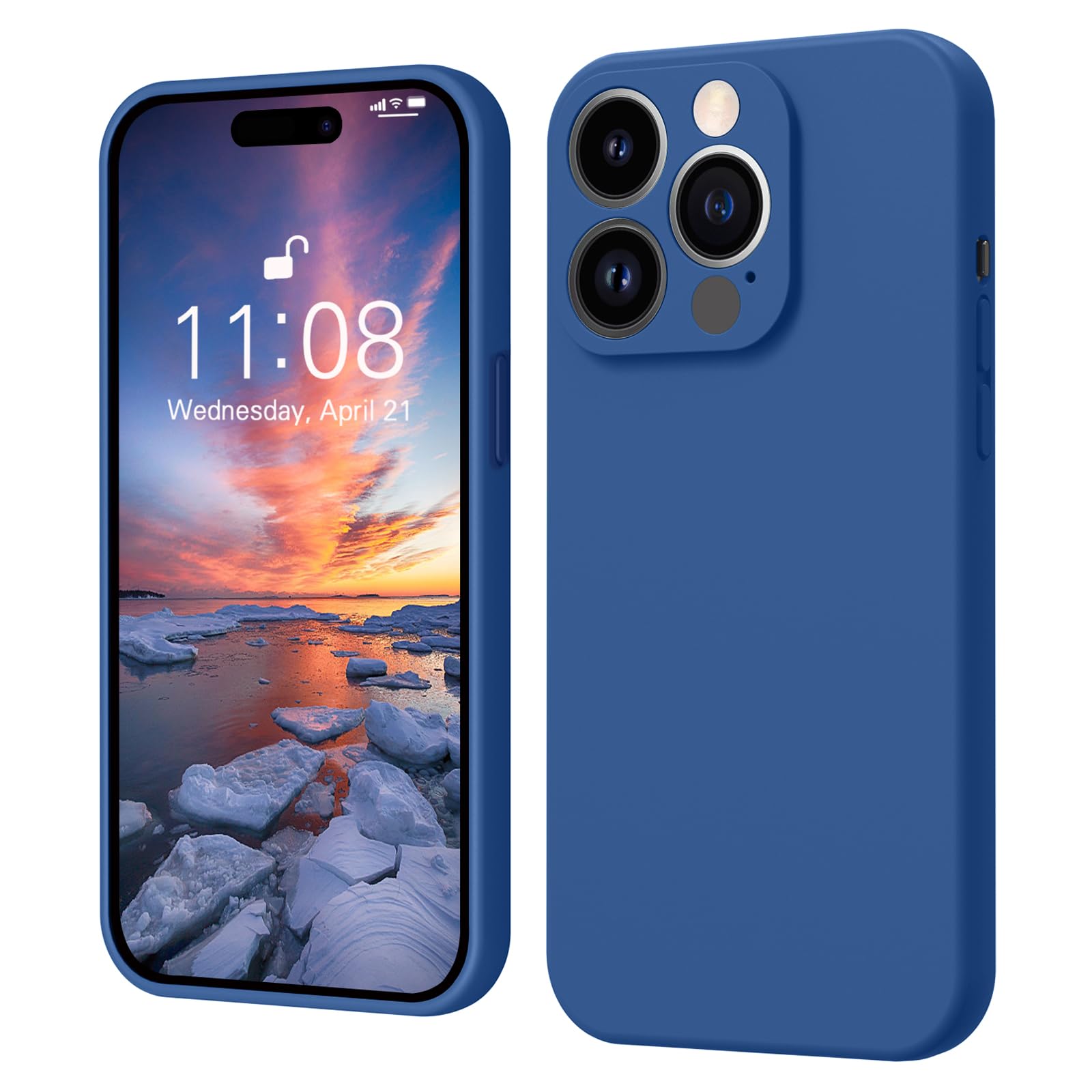 IPhone 14 Pro Max Hülle Aus Silikon – Ultra-dünn, Mit Mikrofaser-Innenfutter, Kobaltblau, Kratzfester Rundumschutz