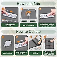 Vista 7 de HiiPeak Colchoneta de dormir doble para acampar con bomba eléctrica, 3 pulgadas de grosor, almohadilla de colchón de espuma viscoelástica