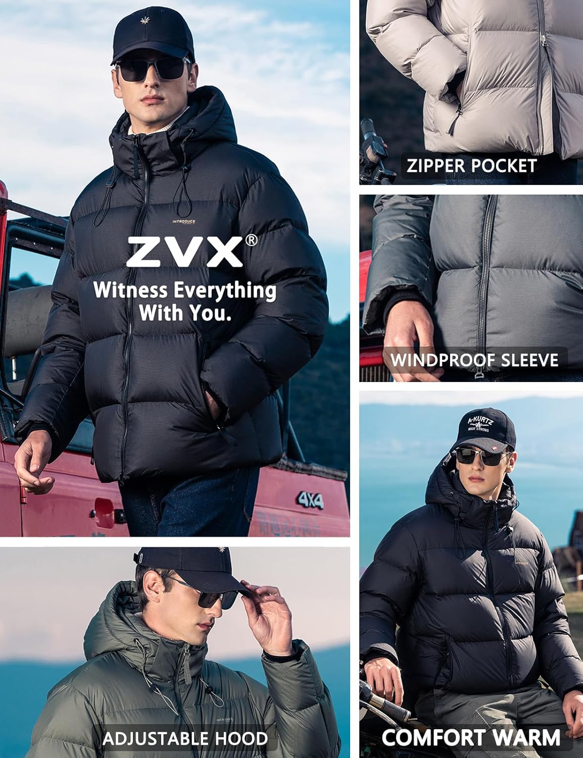 Goose Down Jacket, Warm and Soft Goose Down Jackets Men,Waterproof Windproof Unisex Down Jacket - Image 6