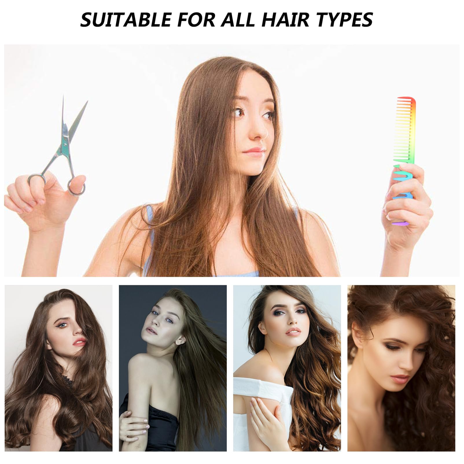 FRCOLOR 9stücke Teiliges Bunter Haarschneidekämme Antistatische Friseurwerkzeuge Für Salon Und Zuhause Sanft Entwirrende Stylingkämme Für Männer Und Frauen