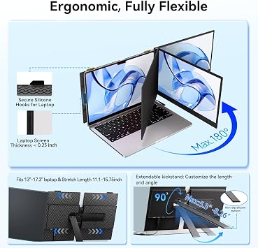 14 Inch Portable Monitor FHD 1080P IPS Ultra-Thin Laptop Screen Extender