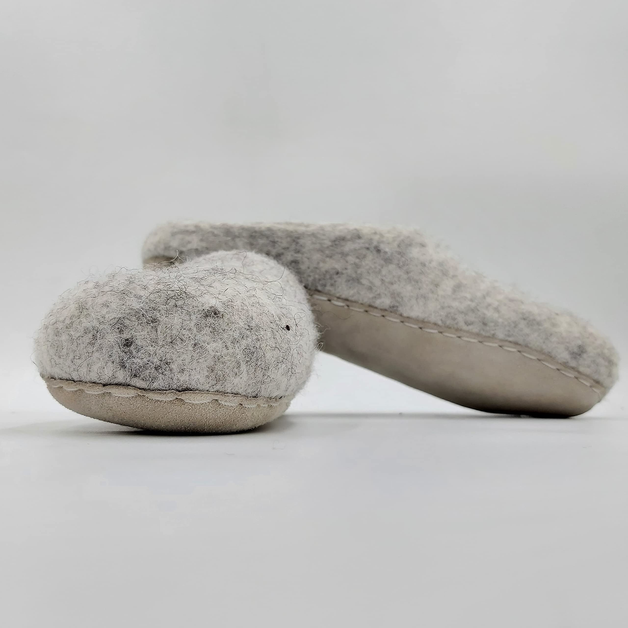 Pantuflas de lana orgánica, pantuflas de fieltro de lana para mujeres en interiores y exteriores, pantuflas de casa para hombre, zapatos de mujer, regalos para mamá