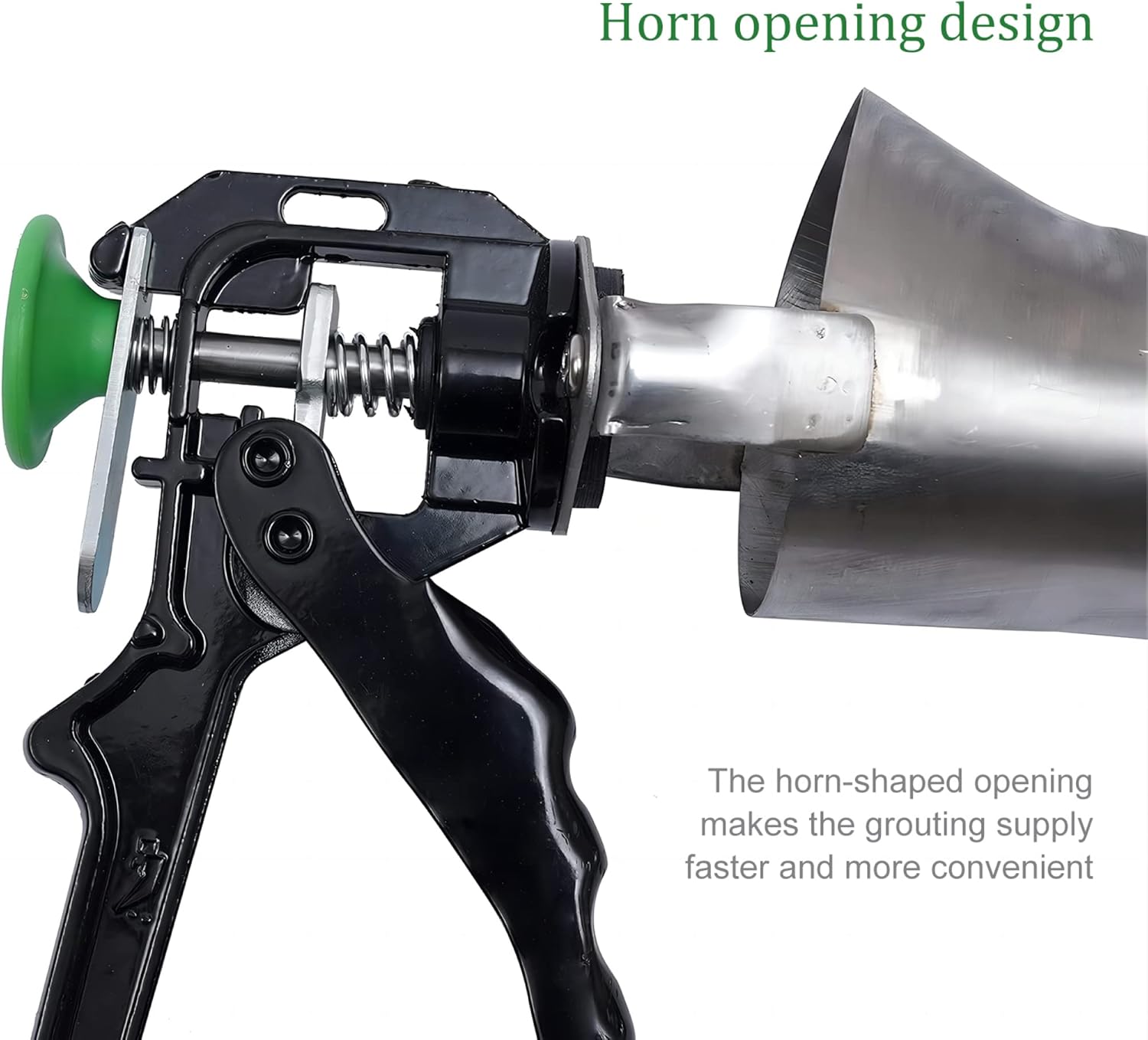 Pointing Grouting Gun, Grouting Tool Cement Grout Mortar Caulk Guns Hand Caulking Guns Stainless Steel Cement Gun Spray Applicator Tool with Nozzle 0