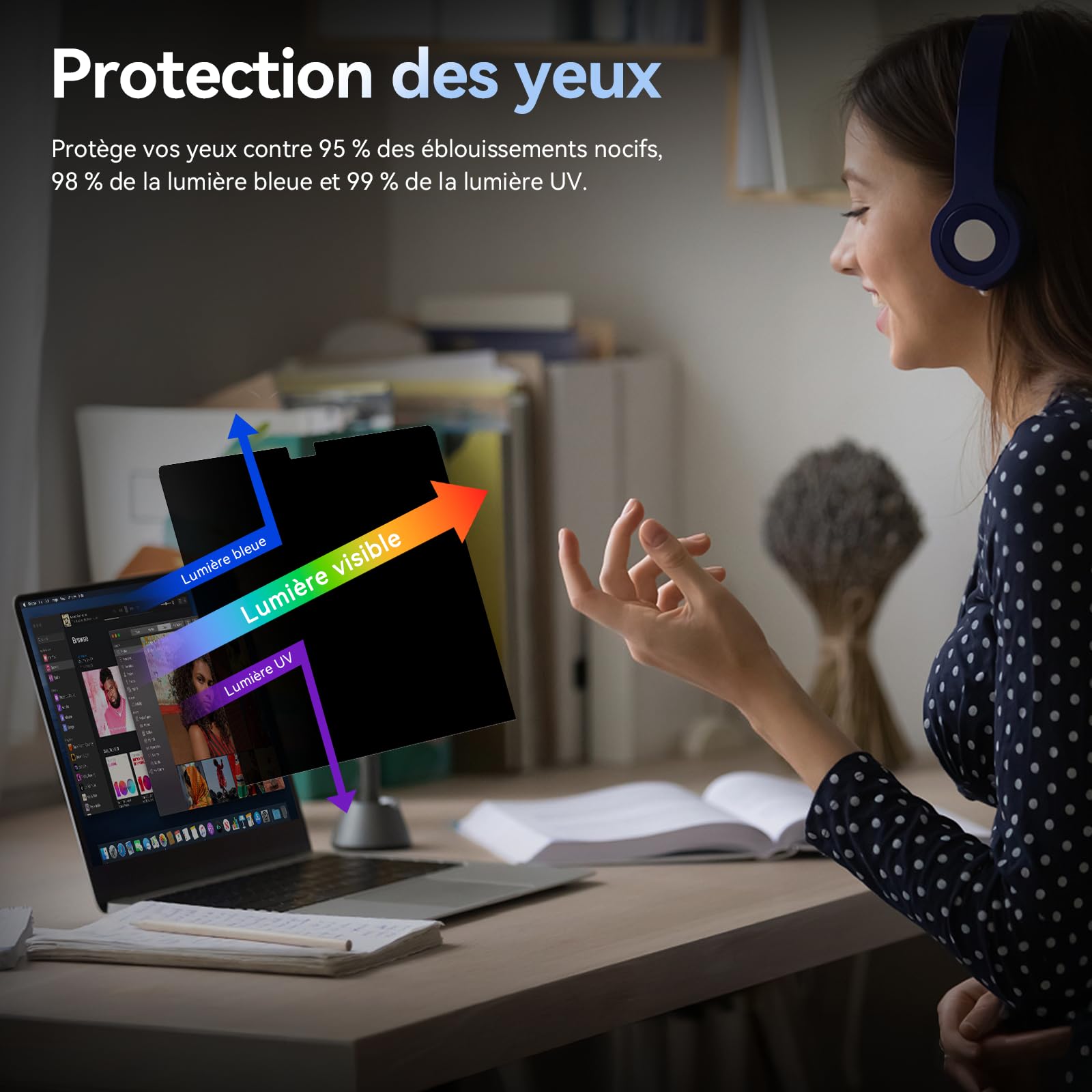 Filtro privacy a 360° per MacBook Pro da 14" (2021-2026, M1, M2, M3, M4, M5), filtro anti spia protezione schermo, Laptop Privacy Screen per Mac 14,2"