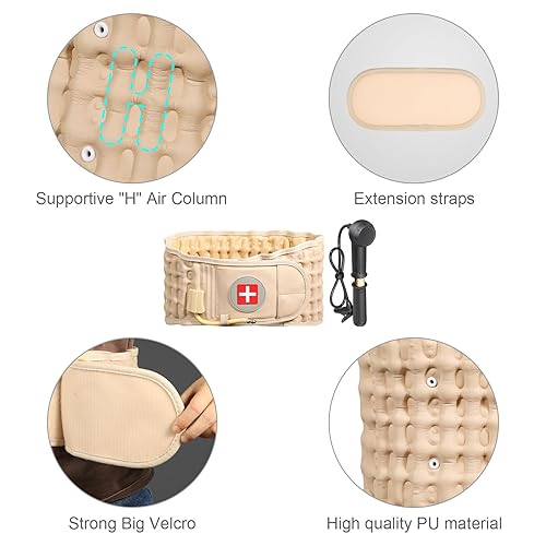Miniatura 4 de Cinturón de espalda de descompresión para alivio del dolor de espalda baja y apoyo lumbar, cinturón de descompresión espinal para mujeres y hombres,
