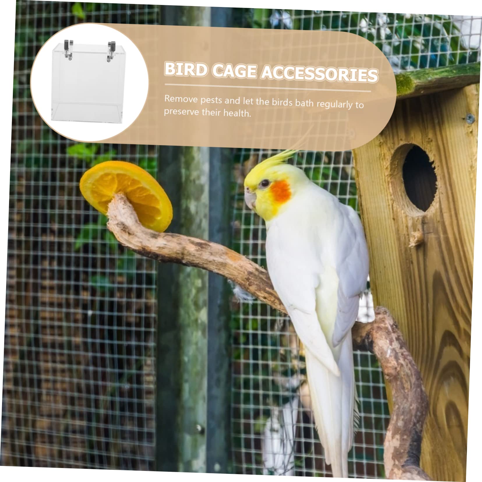 Acryl Vogel Duschbox für Papageien und Vögel, Stabile Kasten
