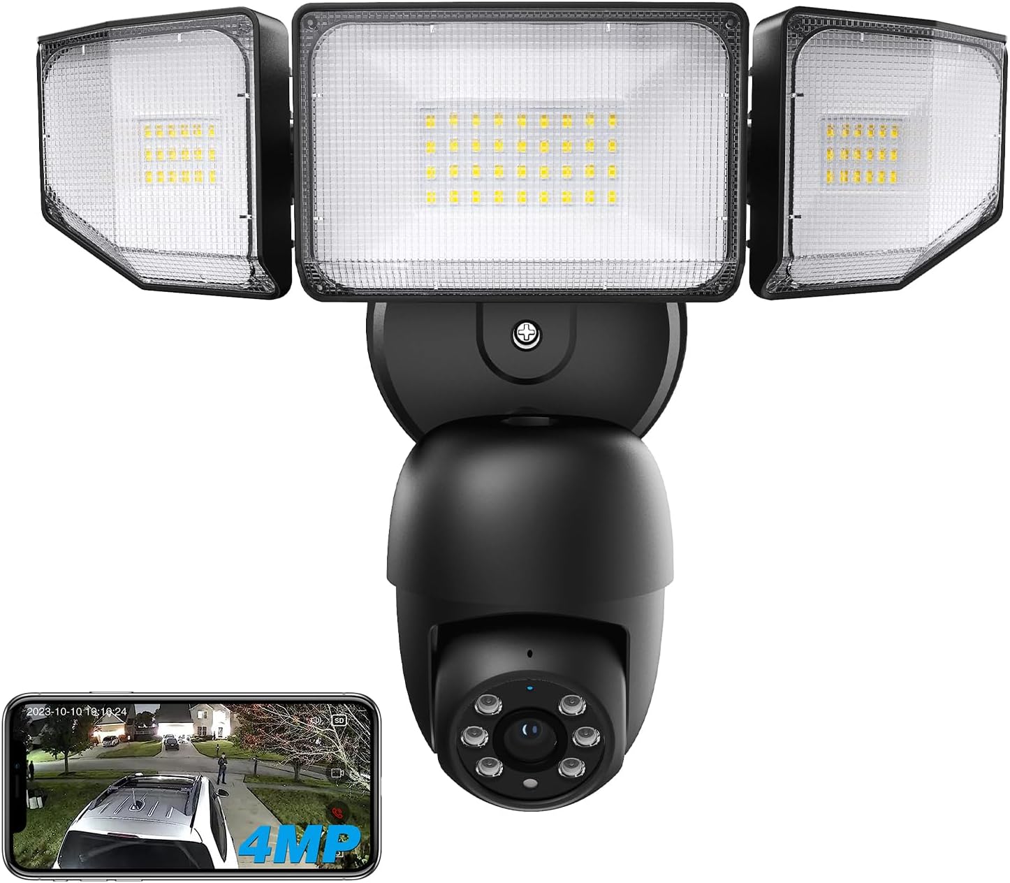 Amazon.com: SZPOWER Floodlight Camera Outdoor,2K QHD Security Light ...