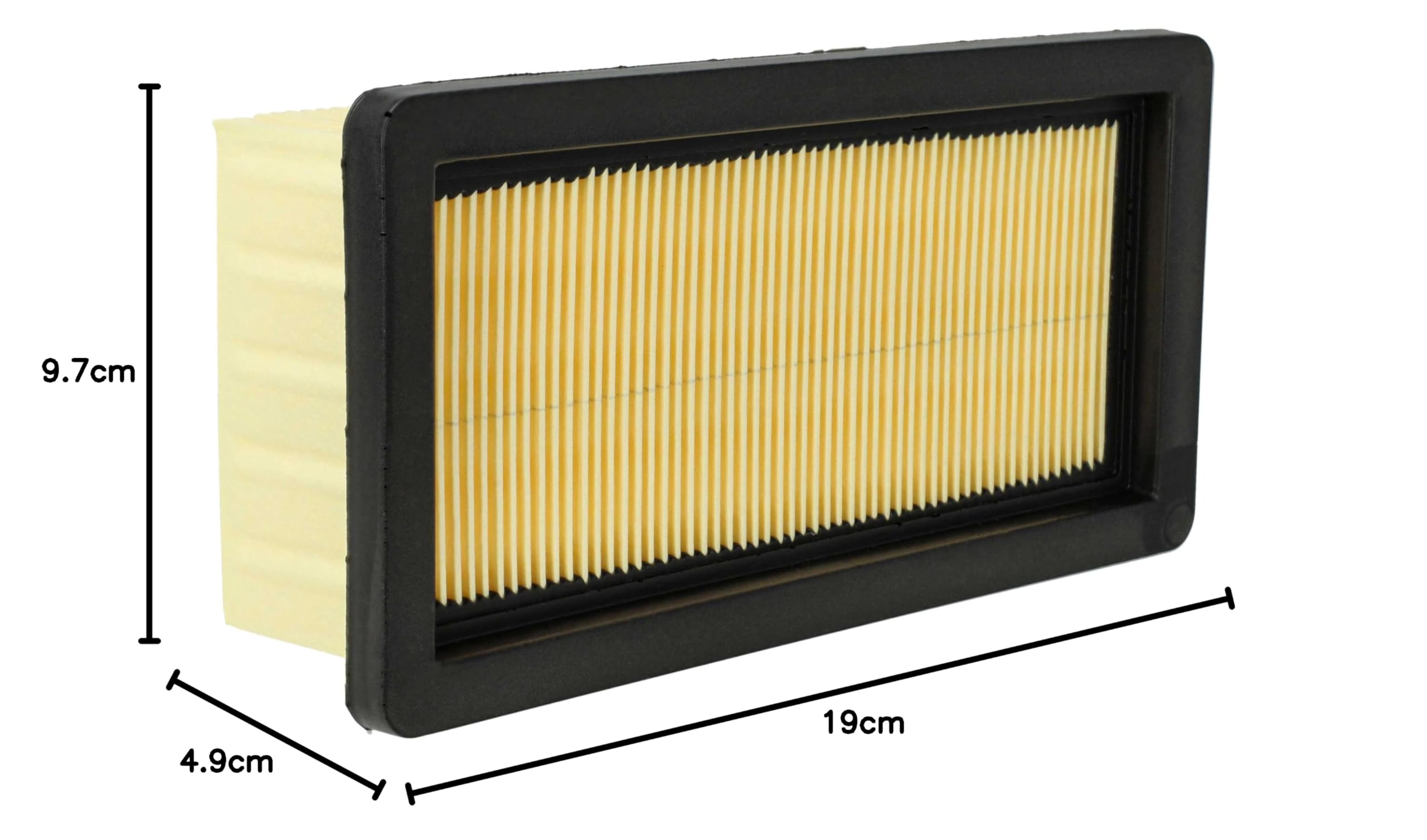 vhbw 3x filtro a pieghe piatte sostituisce Kärcher 6.414-971.0 per aspirapolvere - Elemento filtrante