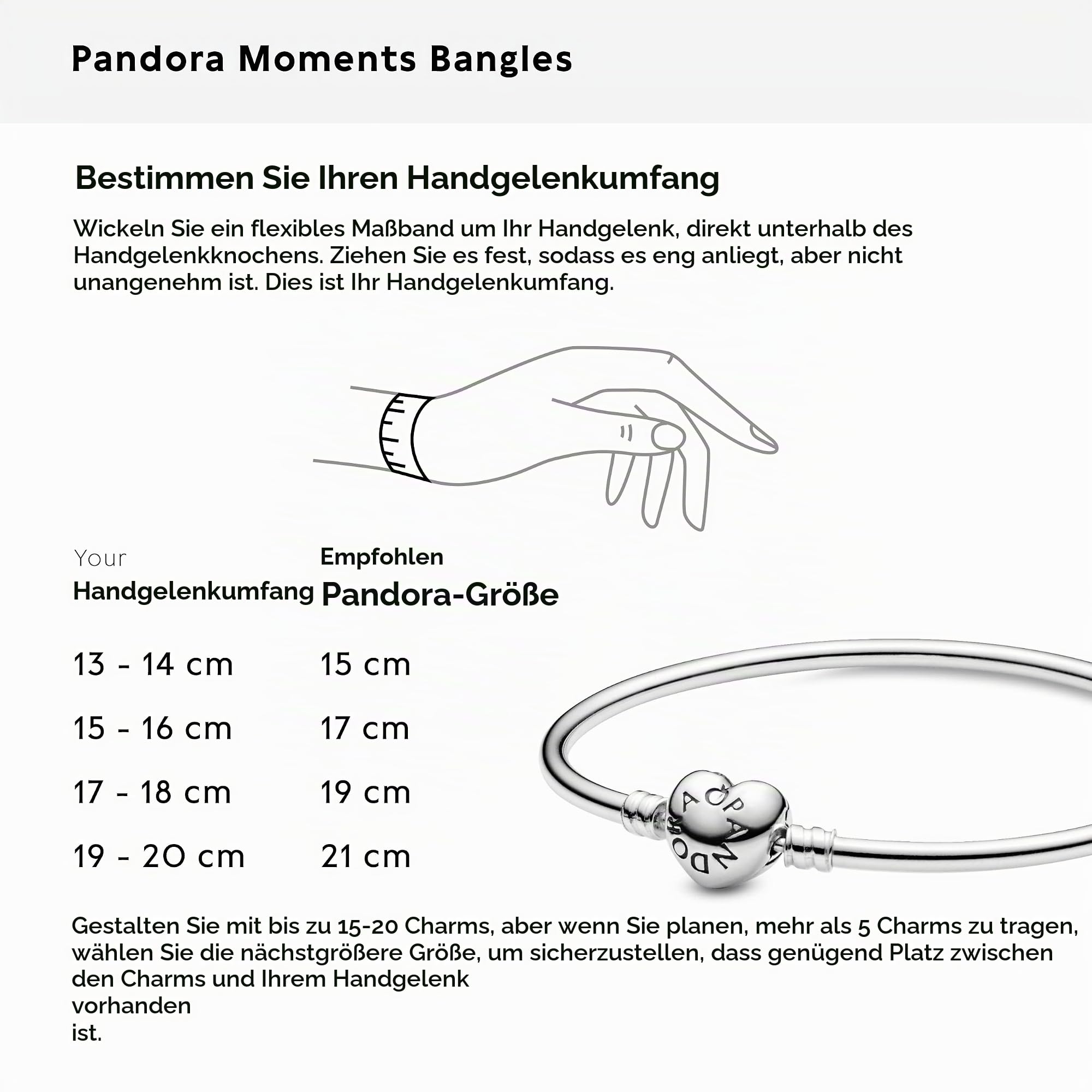 Pandora Icons Armreif mit herzförmigem Verschluss