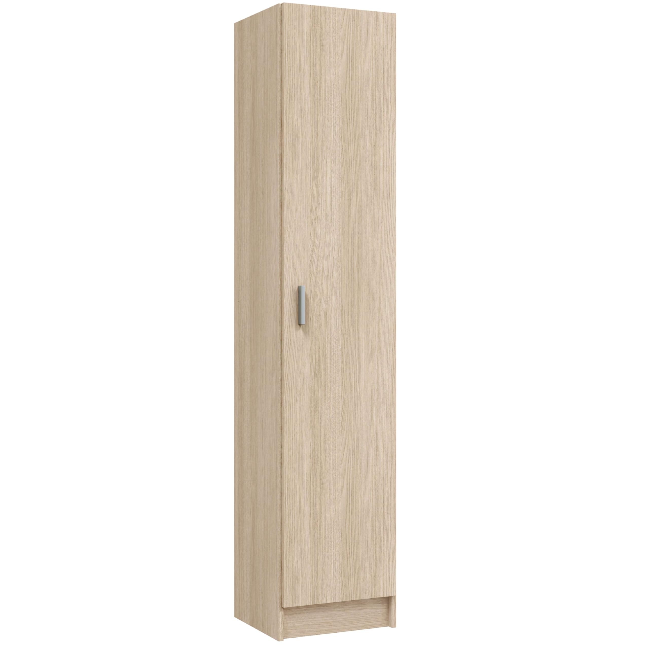 Habitdesign Armario Multiusos 1 Puerta 3 Estantes, 182x37x37 (AltoxAnchoxFondo - en cm), Columna Multiusos