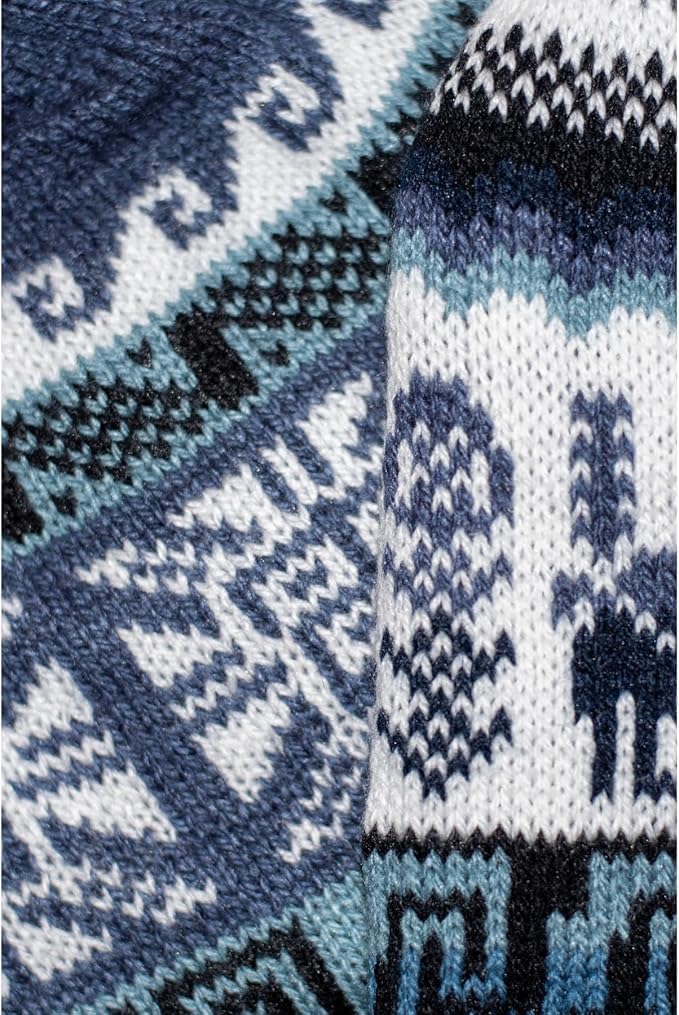 Gamboa Alpaca Reversible Two in One Beanie Hat for Men Winter Hats for Women with Ear Flaps Peruvian Hats - Image 4