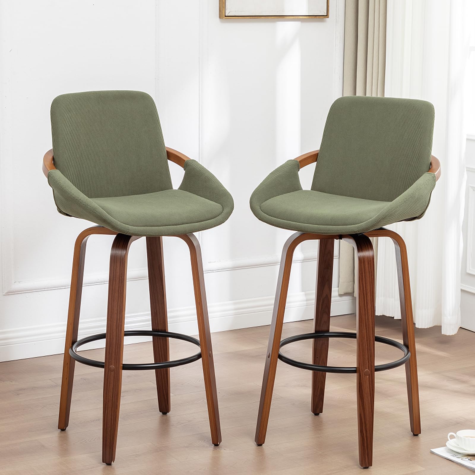 LUNLING 25.6 inch Counter Height Barstools Set of 2