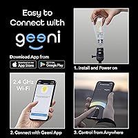 Vista 8 de Geeni LUX Edison ST19 Edison - Bombilla LED inteligente WiFi 2700 K - 6500 K 8 W base E26 regulable luz blanca sintonizable compatible con Tienda