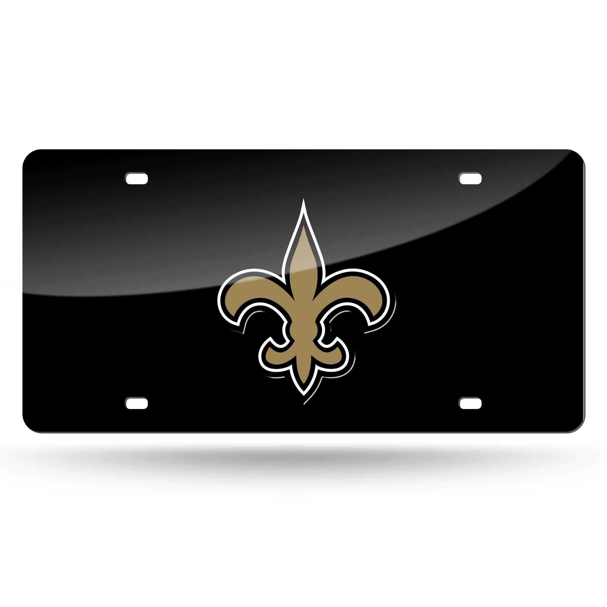 Rico Industries Saints Fleur De Lis On Black Base Laser